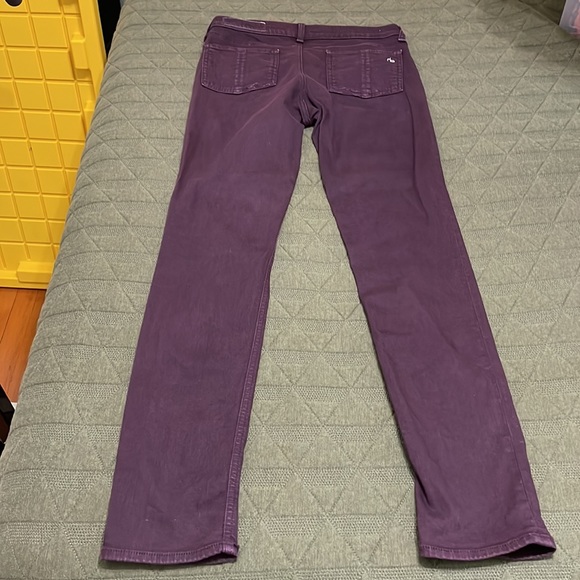 RAG & BONE skinny style W15020337 distressed wine jeans 28 - Picture 4 of 12